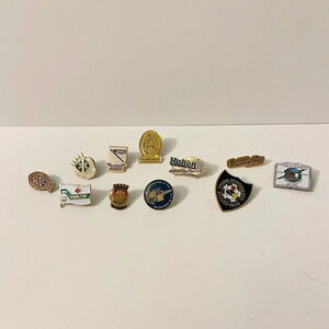 Vintage Lot of 11 Canada Pins Halton Hills Oakville  London Hamilton Pins